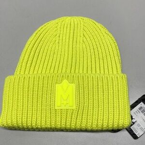 Mackage Neon Yellow Knit Beanie
